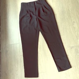 High waisted black work pants